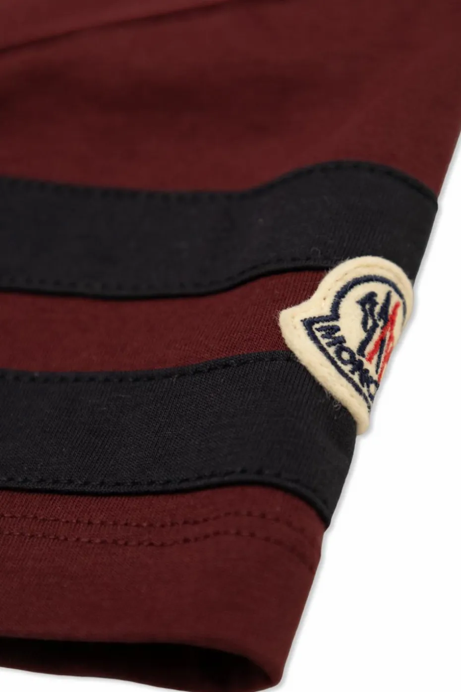 Moncler Enfant BURGUNDY T-shirt with printed logo