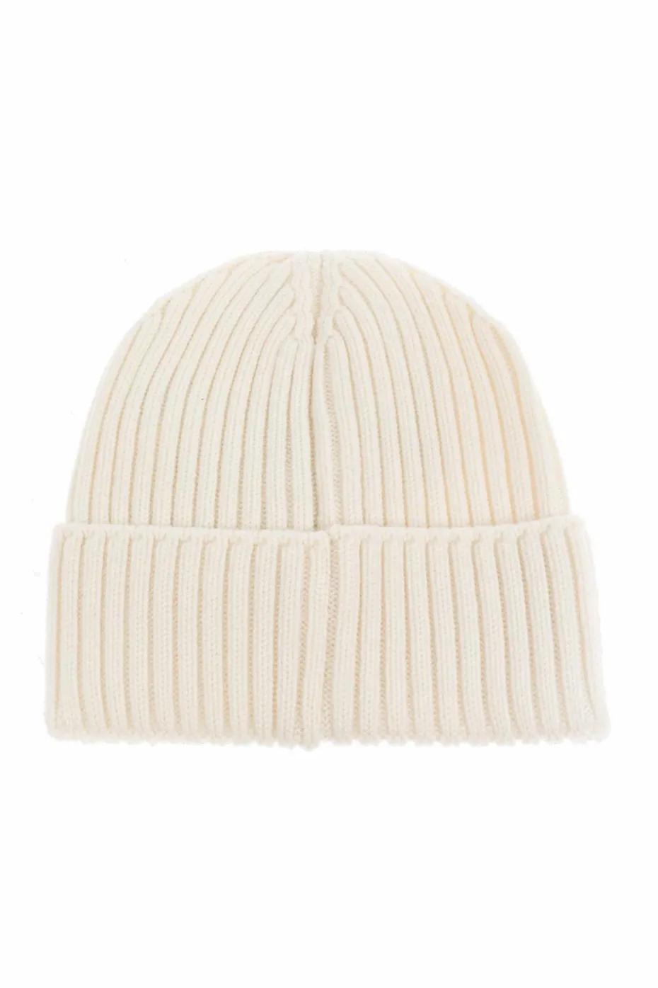Moncler Enfant cream Cap with logo patch