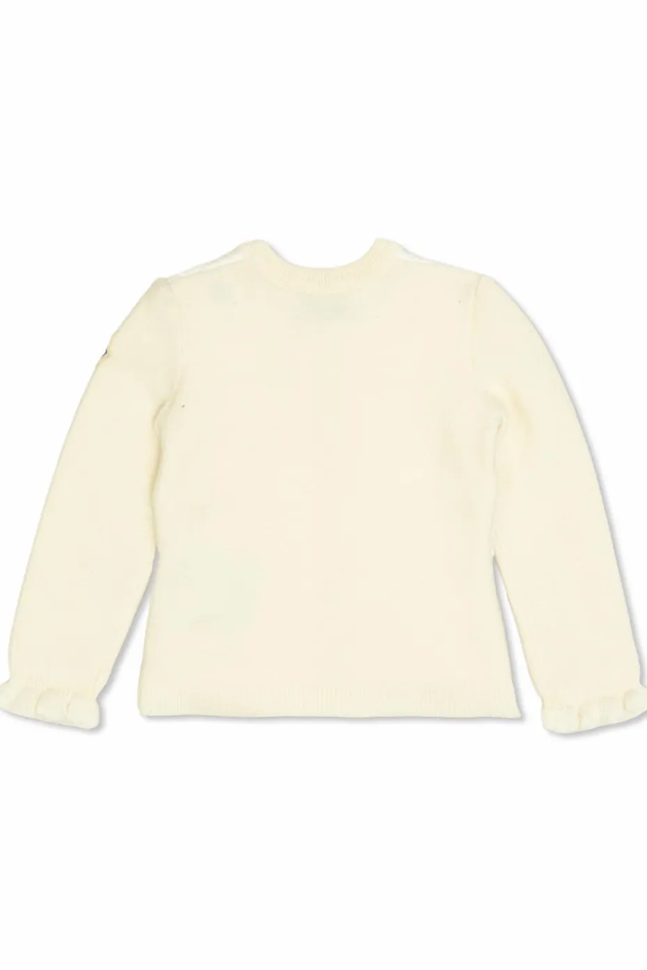 Moncler Enfant cream Cardigan with down insert