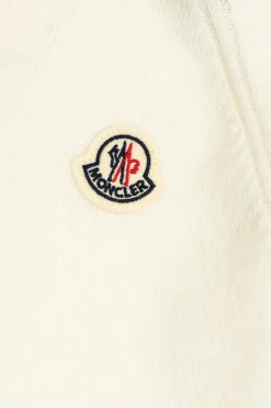 Moncler Enfant cream Cashmere sweater with logo patch