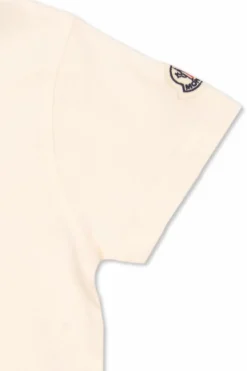 Moncler Enfant cream Logo-printed T-shirt