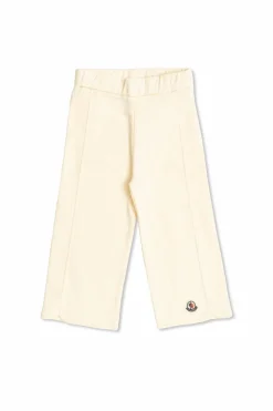Moncler Enfant cream Pants with logo patch