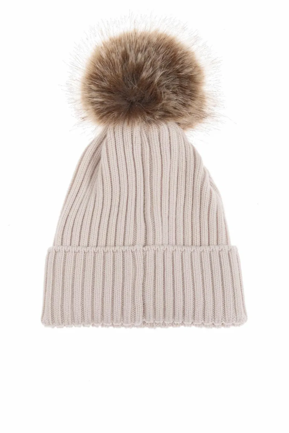 Moncler Enfant cream Pom-pom beanie