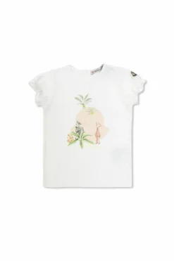 Moncler Enfant cream Printed T-shirt
