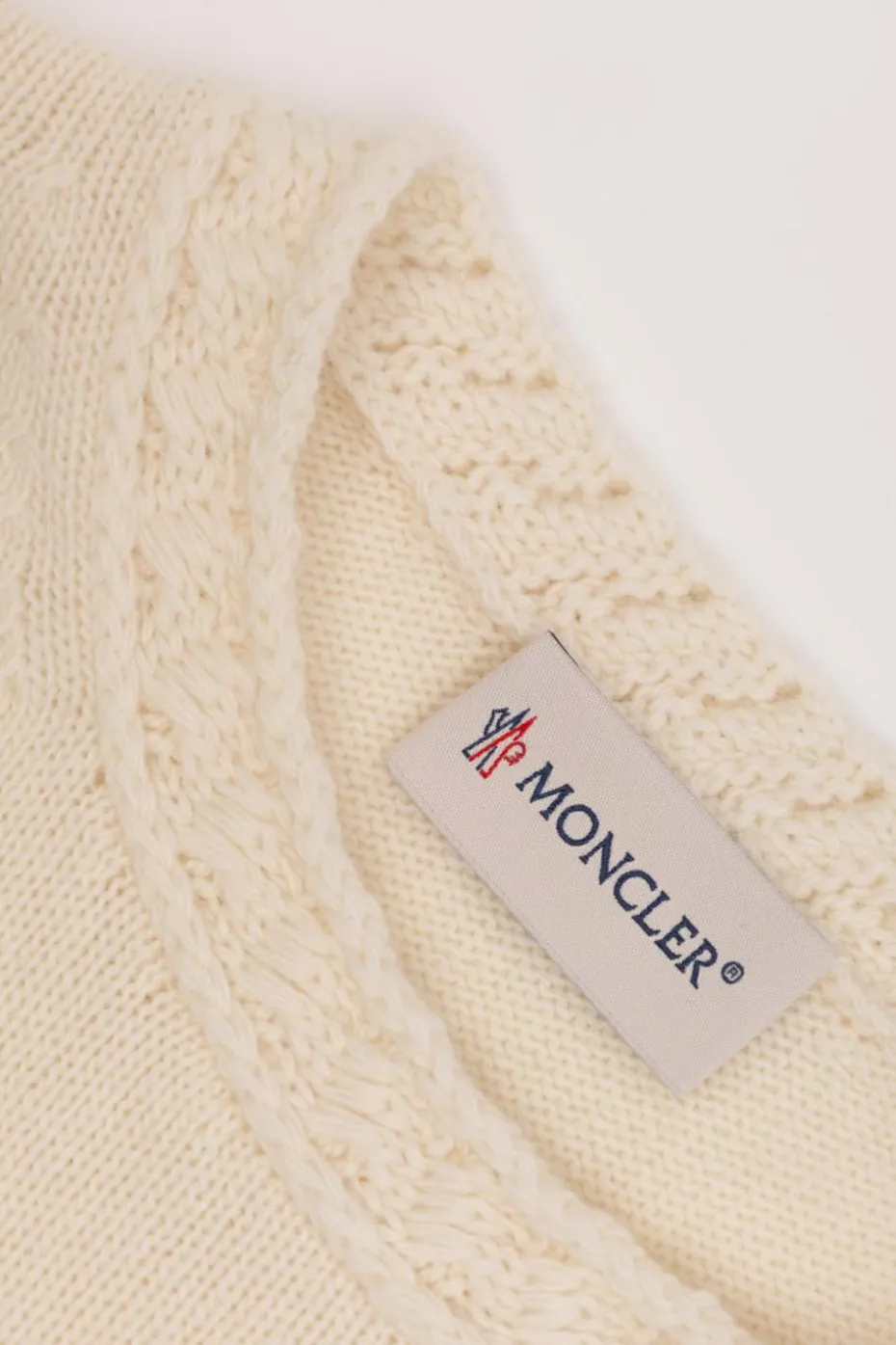 Moncler Enfant cream Sweater with logo