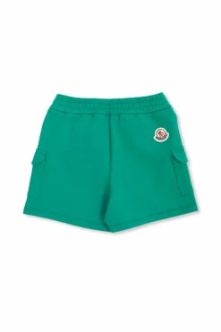 Moncler Enfant GREEN Shorts with logo