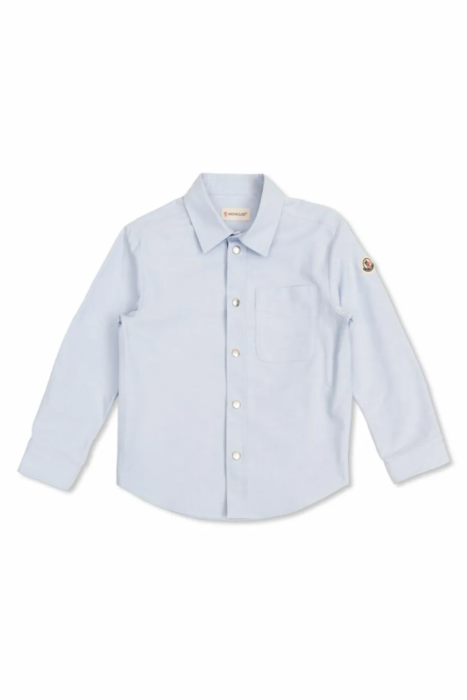 Moncler Enfant light blue Cotton shirt with pocket