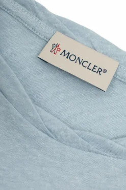 Moncler Enfant light blue T-shirt with logo