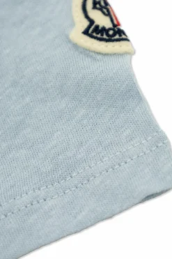 Moncler Enfant light blue T-shirt with logo