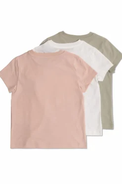 Moncler Enfant MULTICOLOUR 3-pack of logo t-shirts