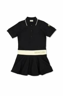 Moncler Enfant NAVY BLUE Dress with logo