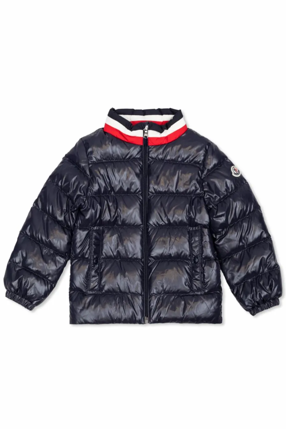 Moncler Enfant NAVY BLUE Moncler Enfant Jacket with Stand-Up Collar
