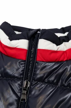 Moncler Enfant NAVY BLUE Moncler Enfant Jacket with Stand-Up Collar