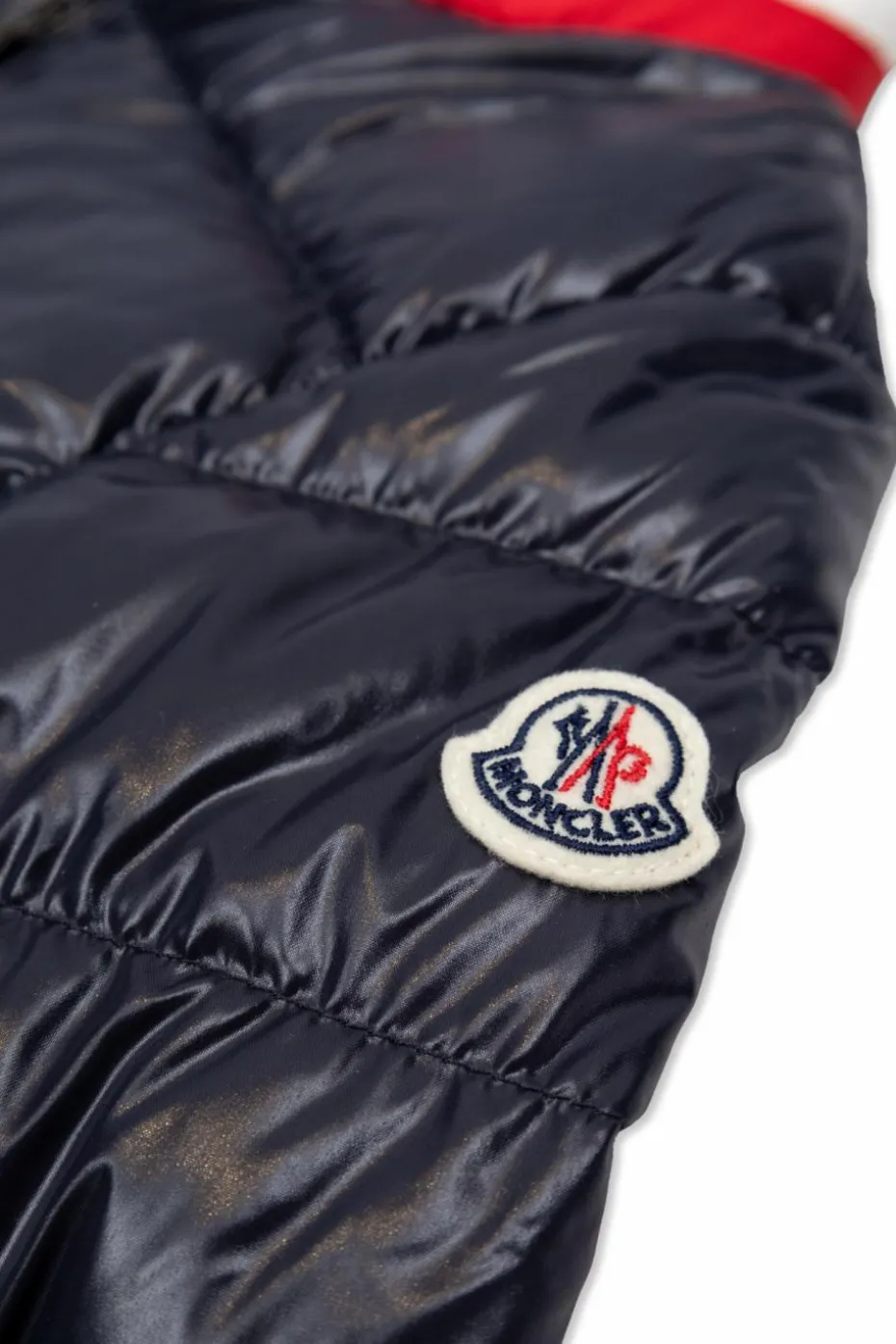 Moncler Enfant NAVY BLUE Moncler Enfant Jacket with Stand-Up Collar