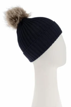 Moncler Enfant NAVY BLUE Pom-pom hat
