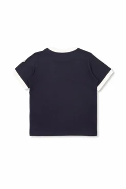 Moncler Enfant NAVY BLUE Cotton T-shirt with logo