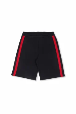 Moncler Enfant NAVY BLUE Shorts with side stripes