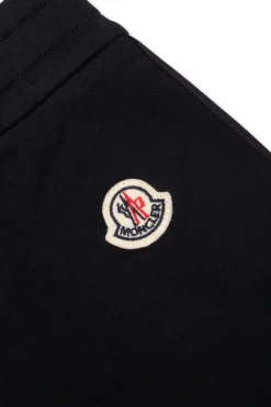 Moncler Enfant NAVY BLUE Shorts with side stripes
