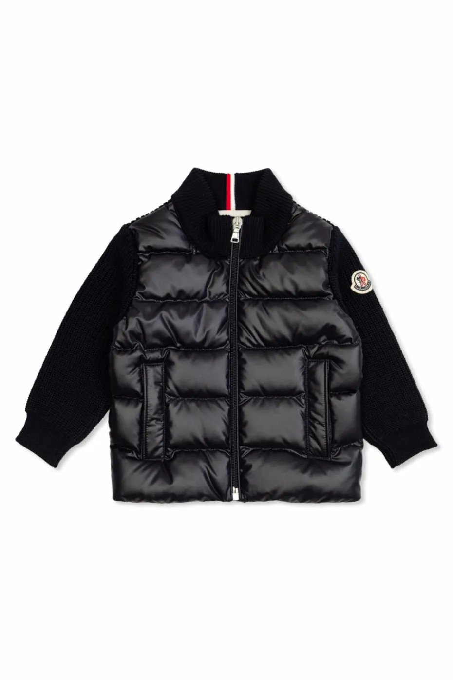 Moncler Enfant NAVY BLUE Cardigan with quilted insert