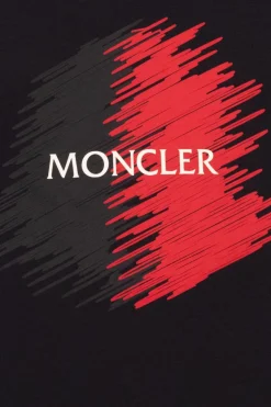 Moncler Enfant NAVY BLUE T-shirt with printed logo