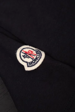 Moncler Enfant NAVY BLUE T-shirt with printed logo