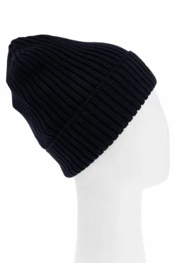 Moncler Enfant NAVY BLUE Cap with logo patch