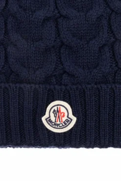 Moncler Enfant NAVY BLUE Wool beanie
