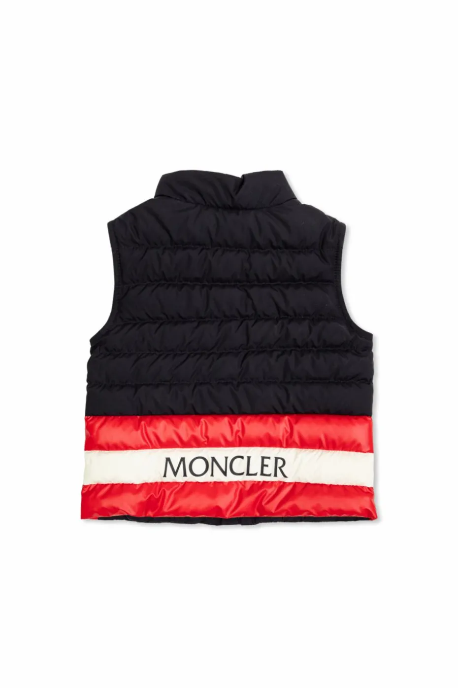 Moncler Enfant NAVY BLUE Down vest with stand collar