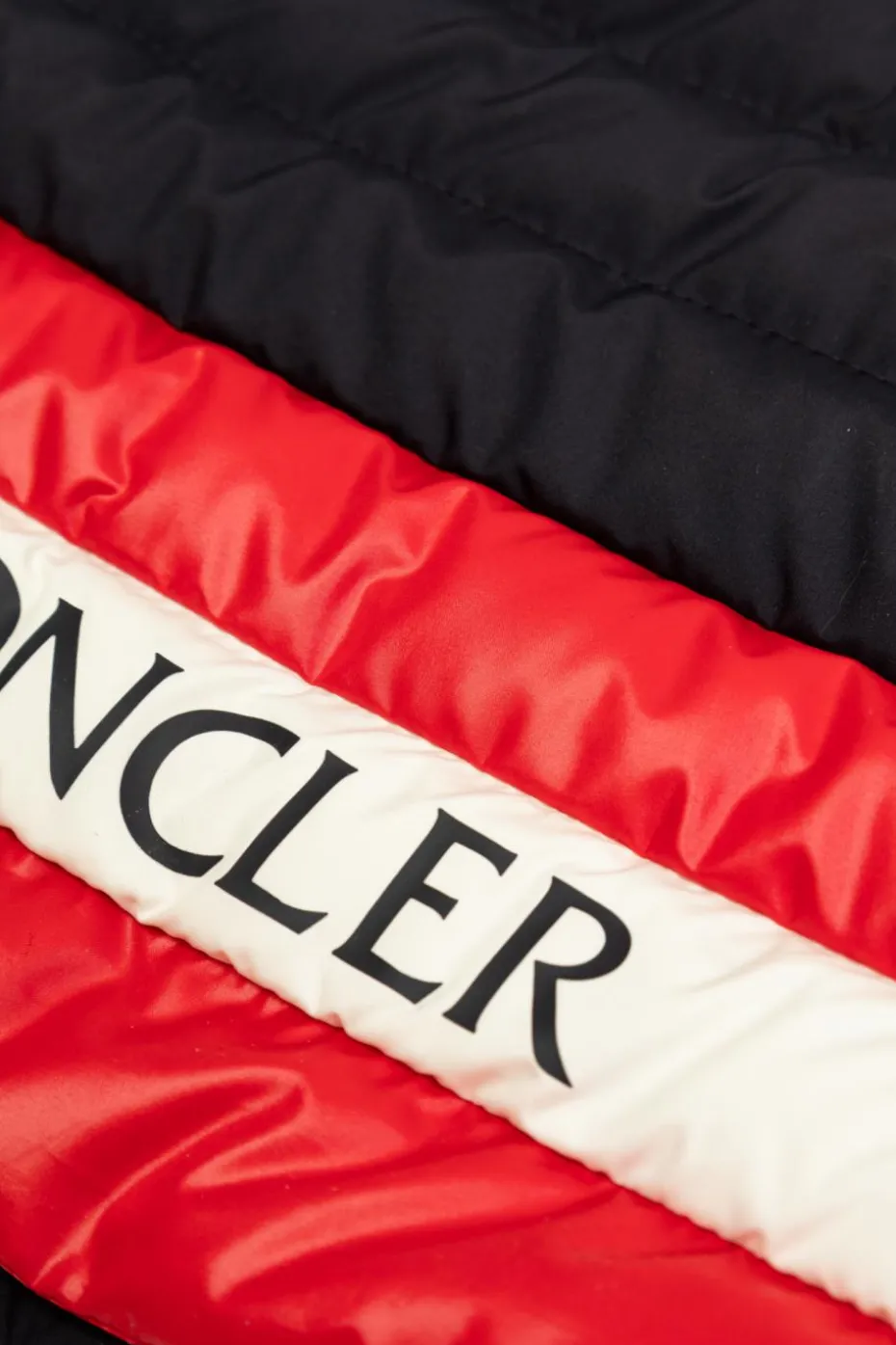 Moncler Enfant NAVY BLUE Down vest with stand collar
