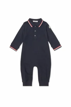 Moncler Enfant NAVY BLUE Jumpsuit with collar
