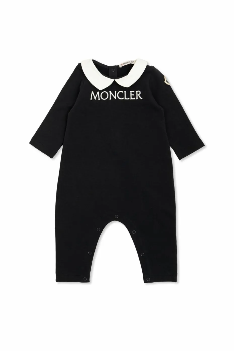 Moncler Enfant NAVY BLUE Baby jumpsuit with embroidered logo
