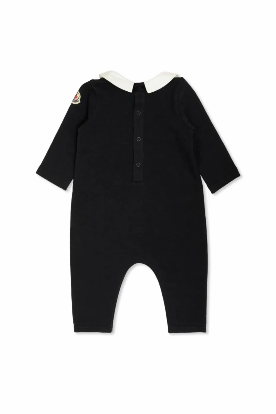 Moncler Enfant NAVY BLUE Baby jumpsuit with embroidered logo