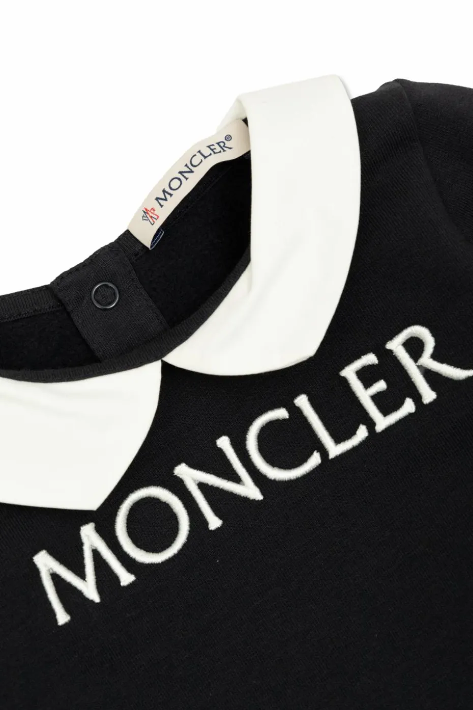 Moncler Enfant NAVY BLUE Baby jumpsuit with embroidered logo