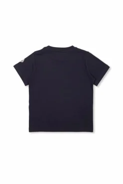 Moncler Enfant NAVY BLUE Cotton T-shirt with logo