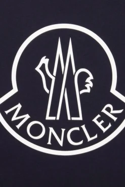 Moncler Enfant NAVY BLUE Cotton T-shirt with logo