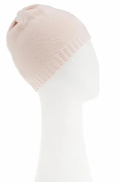 Moncler Enfant PINK Wool beanie with embroidered logo