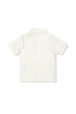 Moncler Enfant WHITE Cotton polo with logo patch