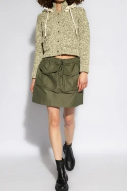 Moncler GREEN Skirt with pockets