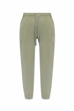 Moncler GREEN Sweatpants with logo