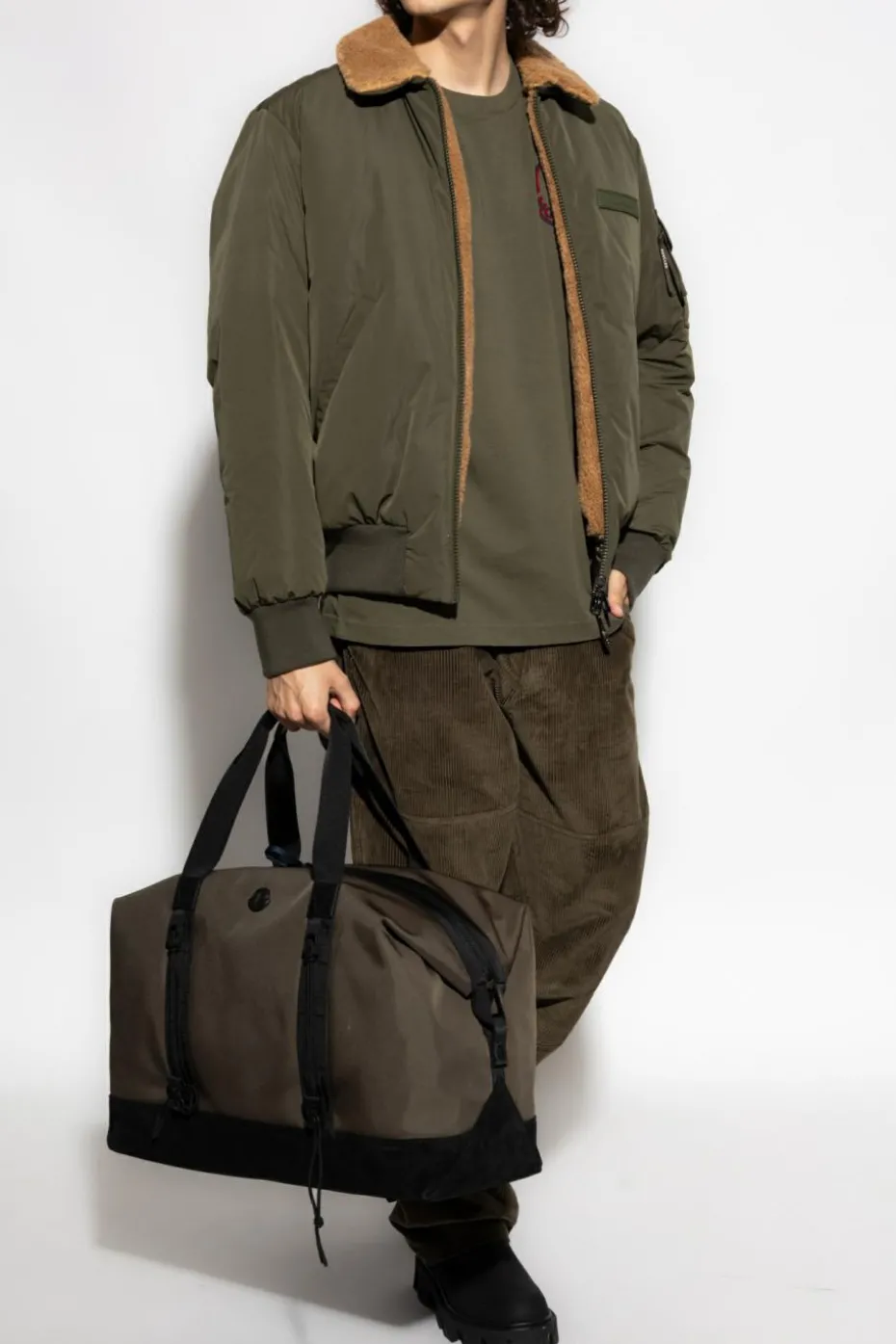 Moncler GREEN T-shirt with printed logo