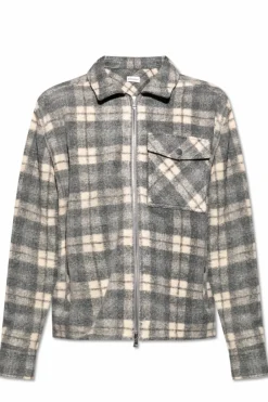 Moncler GREY Checked pattern shirt
