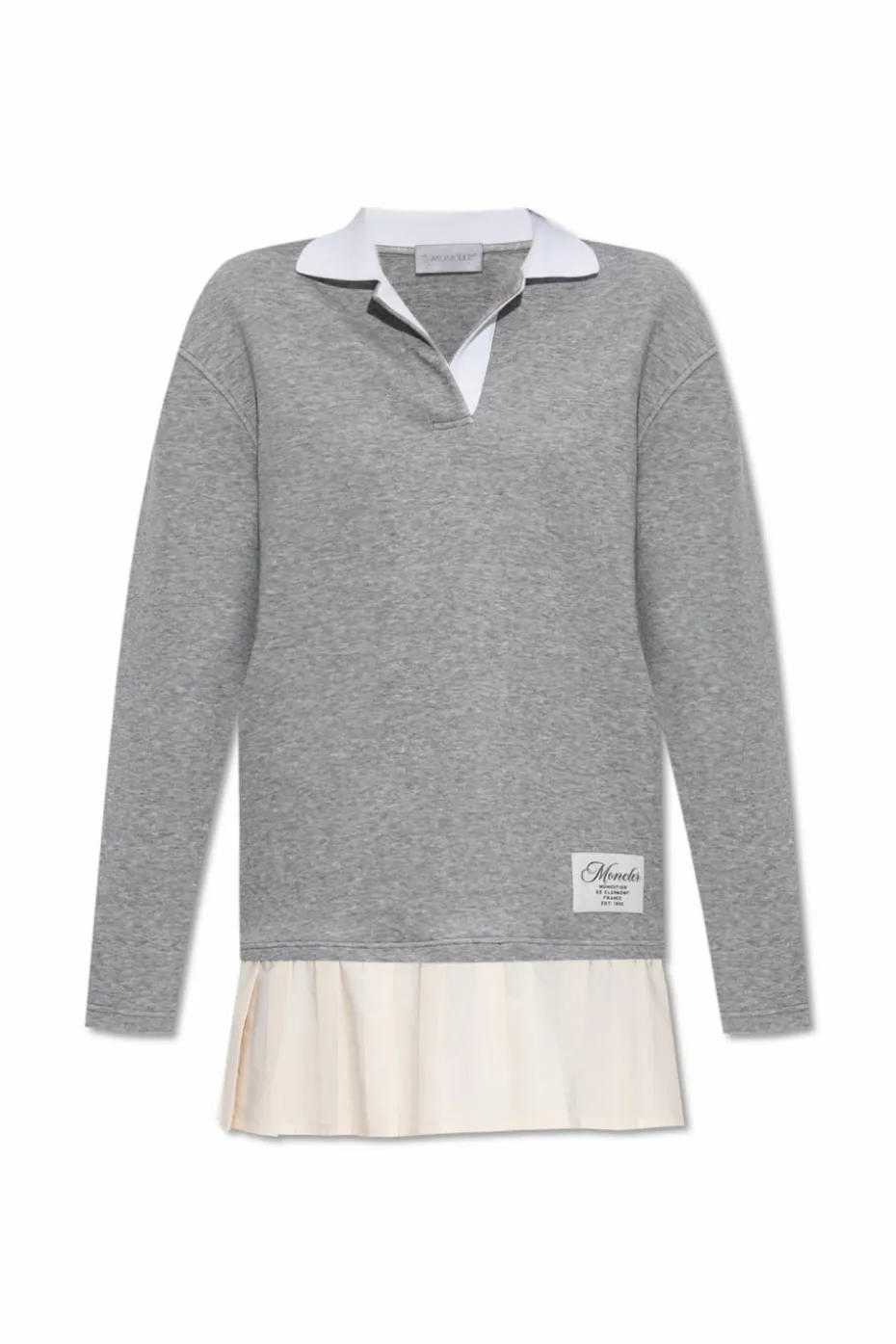 Moncler GREY Dress with collar