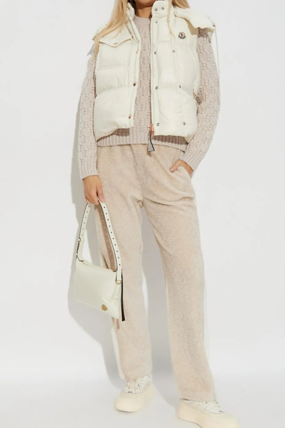 Moncler GREY Sweater with decorative knit