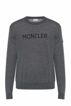 Moncler GREY Sweater with logo