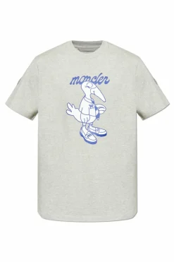 Moncler GREY T-shirt with logo