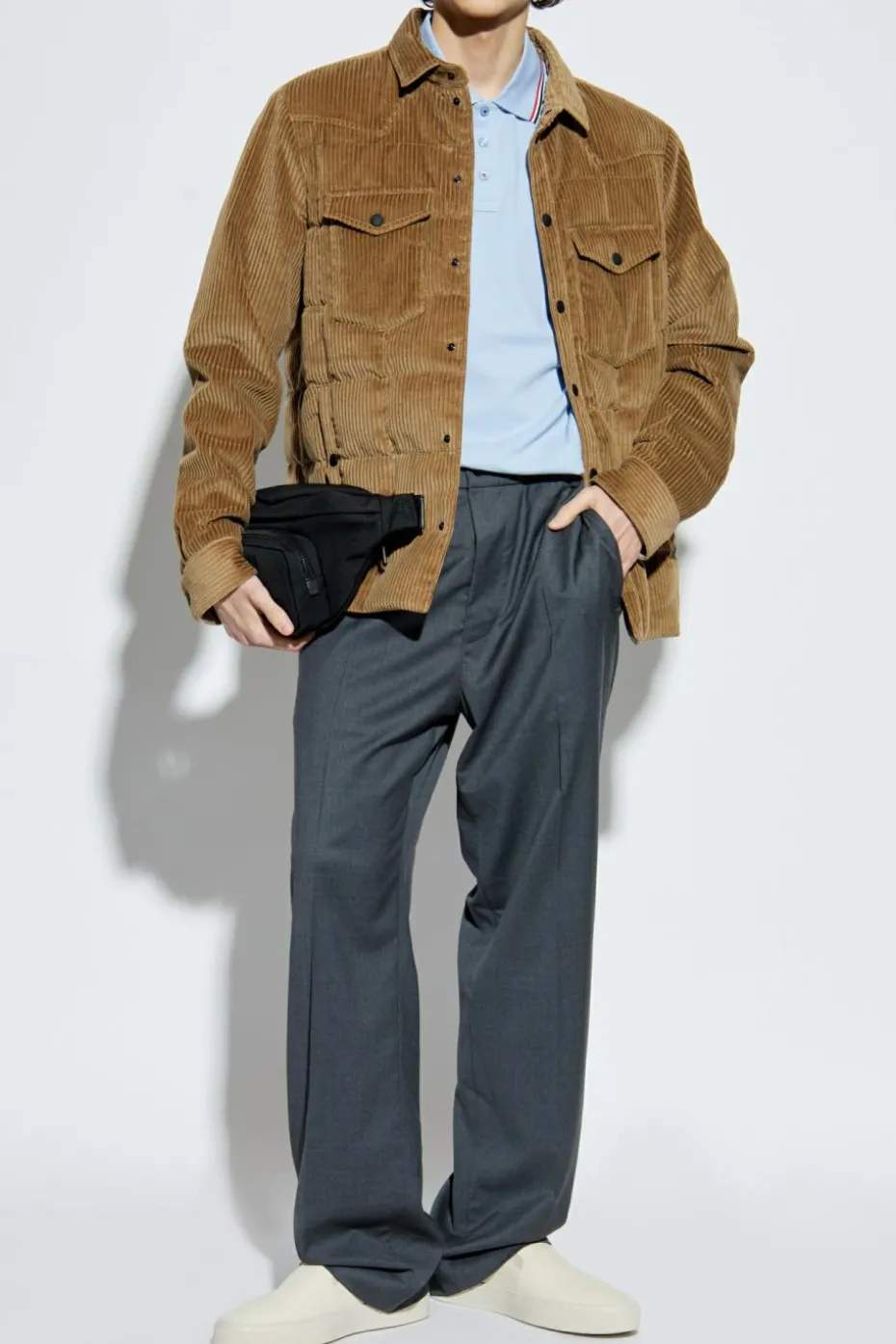 Moncler GREY Wool pants