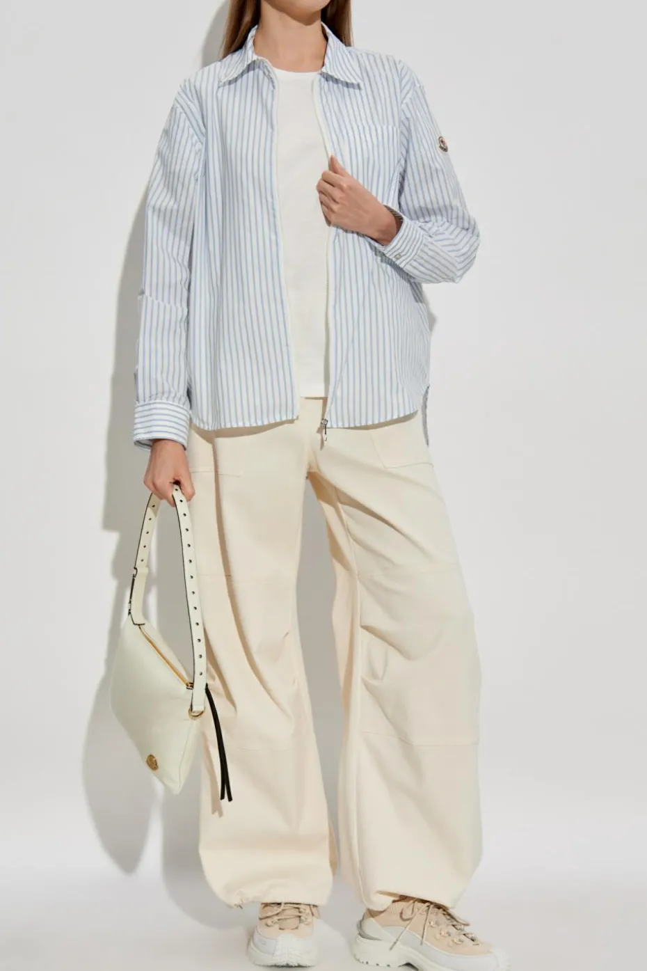 Moncler light blue Striped pattern shirt "Camicia"