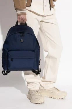 Moncler NAVY BLUE Backpack with logo