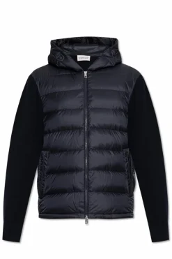 Moncler NAVY BLUE Cardigan with down insert