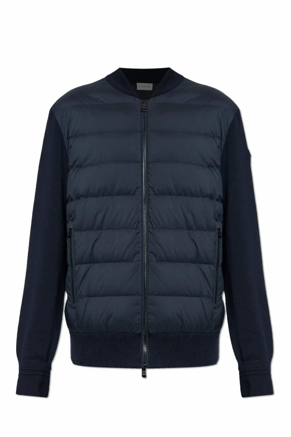 Moncler NAVY BLUE Cardigan with quilted front